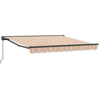 VidaXL Einziehbare Markise Bunt gestreift 300x250 cm Stoff