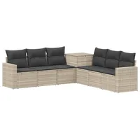 vidaXL Sofa Set 7-tlg. grau/dunkelgrau