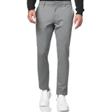 Indicode Anzughose "INRoedekro", Herren, Gr. 31, Länge 34, grau (grau melange), Web, Obermaterial: 65% Polyester, 35% Baumwolle, unifarben, slim fit knöchellang, Hosen Anzughose, gepflegter Look mit gerade geschnittener Beinform