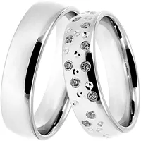 Trauring »Schmuck Geschenk Silber 925 Trauring Ehering Partnerring LIEBE«, Made in Germany - wahlweise mit oder ohne Zirkonia, 34937761-58 silberfarben + kristallweiß mit Zirkonia
