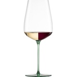 Eisch Weinglas INSPIRE SENSISPLUS, Made in Germany, Kristallglas, Veredelung der farbigen Stiele in Handarbeit, 2-teilig grün