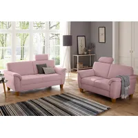 Polstergarnitur HOME AFFAIRE "Texel", rosa (altrosa), Struktur fein, Sitzmöbel-Sets, als Set, mit Federkern und Kontrastnaht
