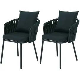 MCW MCW-P89 Gartenstuhl 2er-Set 180 g/m2 59 x 59 x 108 cm grün