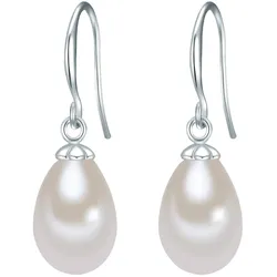 Lulu & Jane Perlen-Ohrhänger Metall-Legierung Muschelkernperle in Silber Ohrringe   Damen 