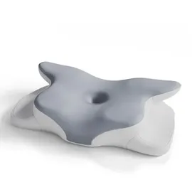 Juskys Nackenkissen orthopädisch 60 x 40 cm Weiß/Grau
