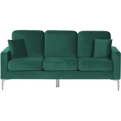 3-Sitzer Sofa Samtstoff smaragdgrün GAVLE