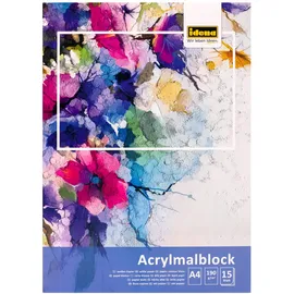 IDENA Acrylmalblock A4 15 St. 190 g weiß