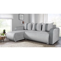 Sofnet Ecksofa Rino, mit Schlaffunktion und Bettkasten, L-Form Couch, Schlafsofa, Ottomane Universal grau