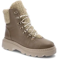 Beige Stiefeletten Kampa Gefütterte Damenschuhe, 39