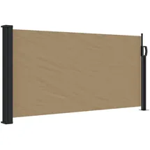 vidaXL Seitenmarkise 100 x 500 cm Schwarz Polyester