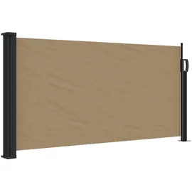 vidaXL Seitenmarkise 100 x 500 cm Schwarz Polyester