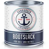 Hamburger Lack-Profi Bootslack GLÄNZEND für Holz und Metall Braungrau RAL 7013 Grau Yachtlack Yachtfarbe Bootsfarbe (1 L)
