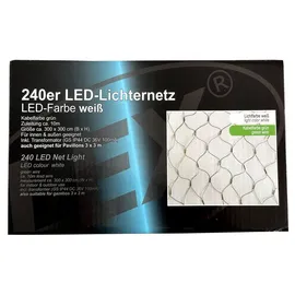 Mojawo Lichtervorhang LED 10 m Weiß Kabel Grün