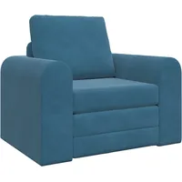 vidaXL Boden Schlafsofa 2-in-1 Blau 98x71x83 cm