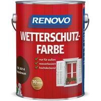 Renovo Wetterschutzfarbe sepiabraun RAL 8014  2,5 l  Deckfarbe