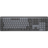 Logitech MX Mechanical Graphite, LEDs weiß, Kailh Choc V2 LOW PROFILE BROWN, Logi Bolt, USB/Bluetooth, DE (920-010748)