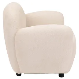 Mendler Sessel HWC-P33 Chenille 86 x 77 x 56 cm Creme