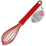 Dr. Oetker 1284 Schneebesen, praktischer Rührbesen aus hochwertigem Platinsilikon, handlicher Ballonschneebesen, aufhängbar (Farbe: Rot), Menge: 1 Stück