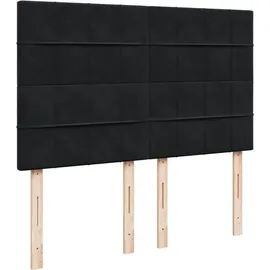 vidaXL Boxspringbett 140 x 200 cm Schwarz