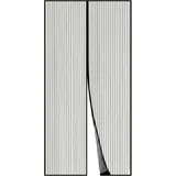 luxuskollektion Fliegengitter Tür Insektenschutz Magnet 120 x 220 cm Schwarz