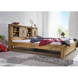 MASSIVMOEBEL24.DE Bett Mango natur lackiert RAILWAY 143