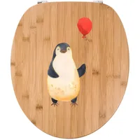 Mr. & Mrs. Panda Motiv WC Sitz Pinguin Luftballon - Transparent - Geschenk, Klobrille, Kind, Lebenslust, Neustart, Toilettendeckel, fröhlich, Gesc...