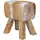 KADIMA DESIGN Turnbock Sitzhocker Ziegenfell 40 x 30 x 47 cm Braun/Weiß