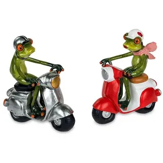 Formano Süßer Frosch ~ Mann auf Roller ~ Deko Figur Dekofigur Zierfigur Froschmann