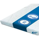 Matratzen Topper 180x200 mit Bezug, Matratzenschoner 6 cm, weiß, Härtegrad H2 weich,  Matratzentopper mit Kühlender Stoff, Matratzenauflage