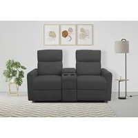 Home Affaire 2-Sitzer HOME AFFAIRE "Daoulas, 2er-Kinosofa, TV-Sessel, Multimedia-Sofa", grau (anthrazit), B:167cm H:102cm T:95cm, Webstoff (95% Polyester 5%Nylon), Sofas, Kinosofa mit Relaxfunktion, Getränkehalter und Stauraum