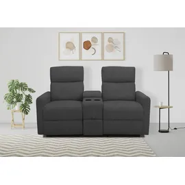 Home Affaire 2-Sitzer HOME AFFAIRE "Daoulas, 2er-Kinosofa, TV-Sessel, Multimedia-Sofa", grau (anthrazit), B:167cm H:102cm T:95cm, Webstoff (95% Polyester 5%Nylon), Sofas, Kinosofa mit Relaxfunktion, Getränkehalter und Stauraum