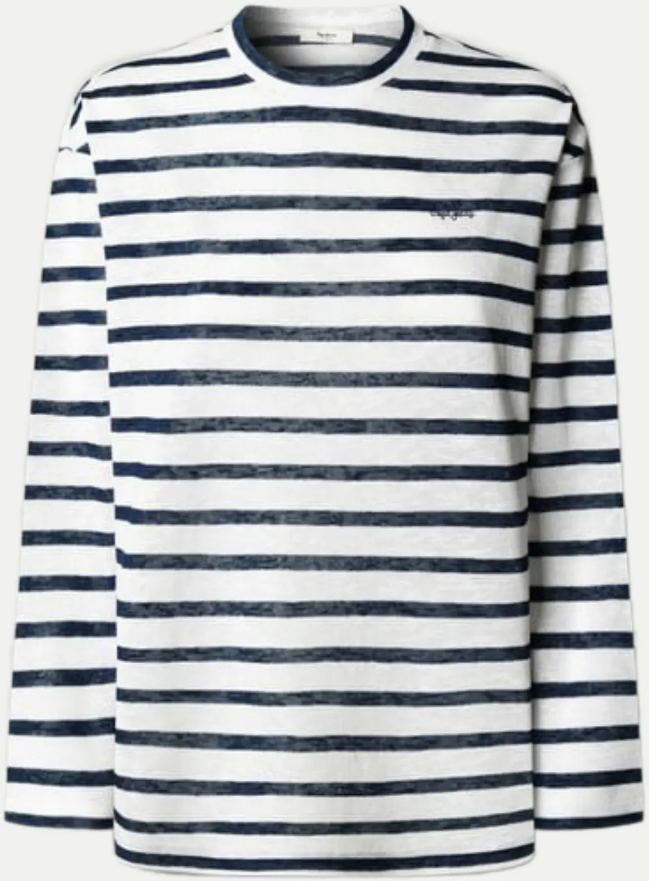 Gestreiftes Langarm-Shirt Blau WS/L