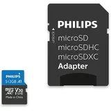 Philips MicroSDXC Card 512GB Class 10 UHS-I U3 incl. Adapter