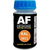 Alex Flittner Designs Lackstift RAL 2011 TIEFORANGE seidenmatt 50ml schnelltrocknend Acryl