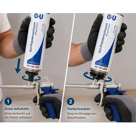 Gretsch-Unitas Pistolenschaum Montageschaum Set 12 x 500 ml grau