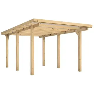 Joda Carport Dessau  (Außenmaß inkl. Dachüberstand  (B x T): 3,04 x 5,1 m, Natur)