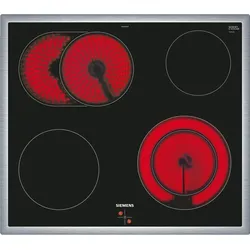 Siemens EA645GN17, iQ300, Elektro-Kochfeld, 60 cm, herdgesteuert, Schwarz, Mit Rahmen aufliegend