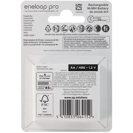 Panasonic eneloop pro AA 2500 mAh 4er Mignon Blister