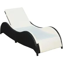 furnicato Sonnenliege 200 x 73 x 45 cm Schwarz