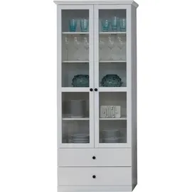 trendteam Vitrine Baxter 81 x 41 x 196 cm Weiß