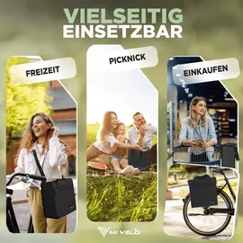 MIVELO Fahrradtasche Shopper grün/mint