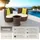 Tectake Nizza Set 4-tlg. Schwarz