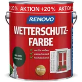 RENOVO Wetterschutzfarbe, 3 l, moosgrün RAL 6005 - gruen