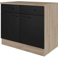 Flex-Well Unterschrank Capri 100 x 85 x 60 cm Schwarz