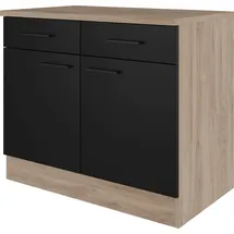 Flex-Well Unterschrank Capri 100 x 85 x 60 cm Schwarz