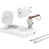 4smarts Qi2 Ladestation Trident mit Charger für Apple Watch, weiß