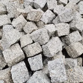 Schicker Mineral Mineral Granit Pflastersteine hellgrau 5x5x5 cm 25 kg