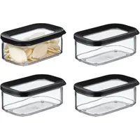 Mepal Modula rechteckig schwarz 4 x 0,425 l