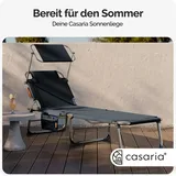 CASARIA Sonnenliege Ibiza 2er-Set Grau
