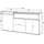 SKRAUT HOME Dielenschrank 150x35x75cm schwarz